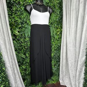 ADRIANNA PAPELL‎ Pants Women 20W Black Sheer Evening Wide Leg $139 NWT 1947